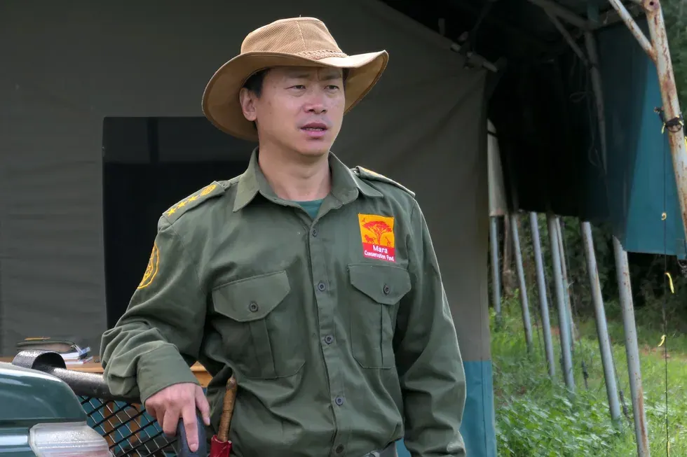Simba Qiang Zhuo at his Maasai Mara camp